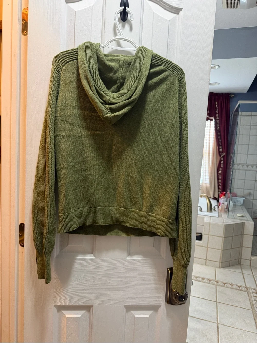 Style & Co. Olive Green Knit Pullover Hoodie